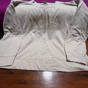 Michael Kors Cream Sweatshirt with Gold Accents